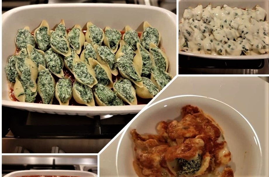 Conchiglioni ripieni con ricotta e spinaci